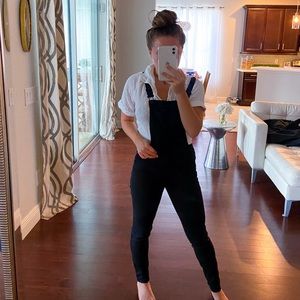 Pacsun black denim overalls